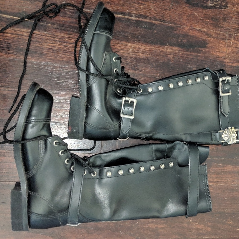 Harley Davidson womens lace up motorcycle boots